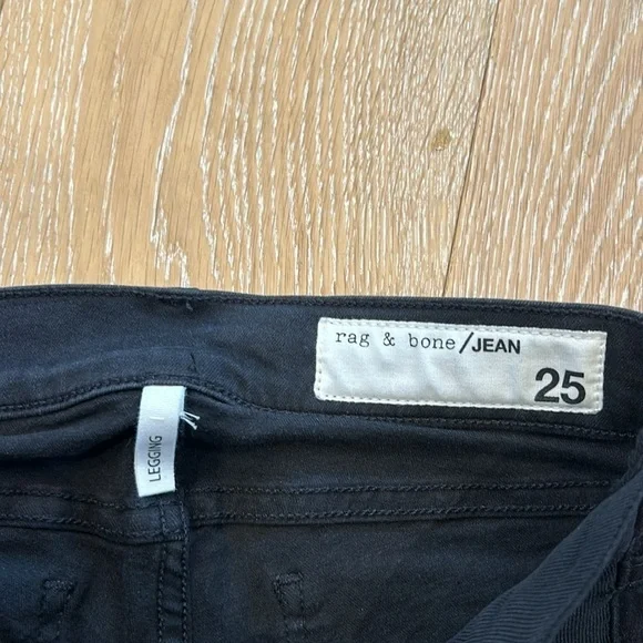 Rag & bone Distressed Black Legging Skinny Jeans - Picture 8 of 12
